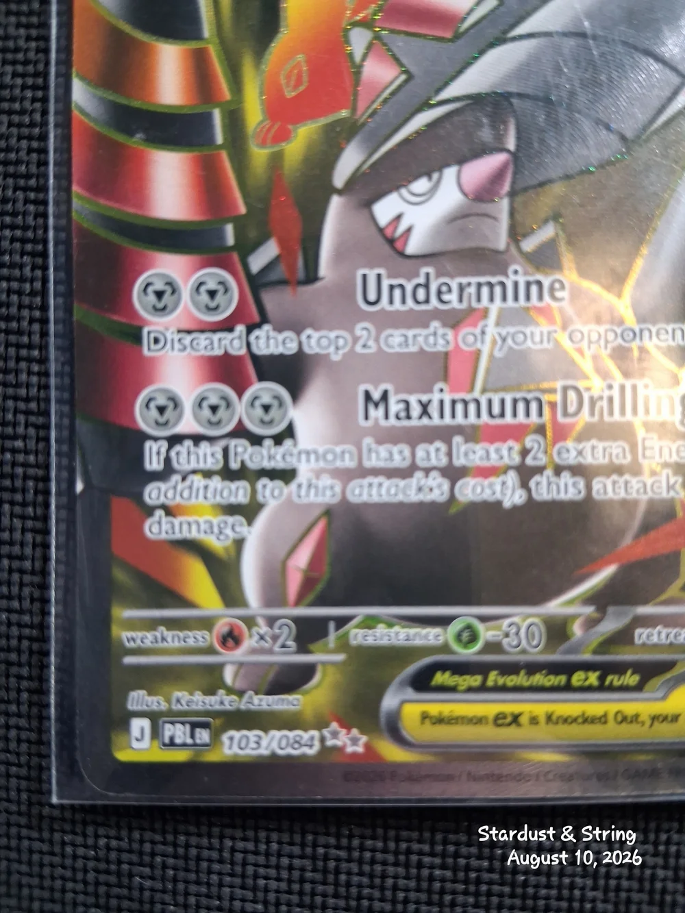 Pokemon Drilbur Mega Excadrill ex 103 And 065 Card Lot Set Pack To Sleeve/LP
